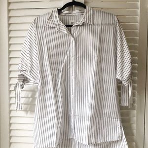 ✨🇺🇸 NWOT GAP Short Sleeve Button Down with Ties